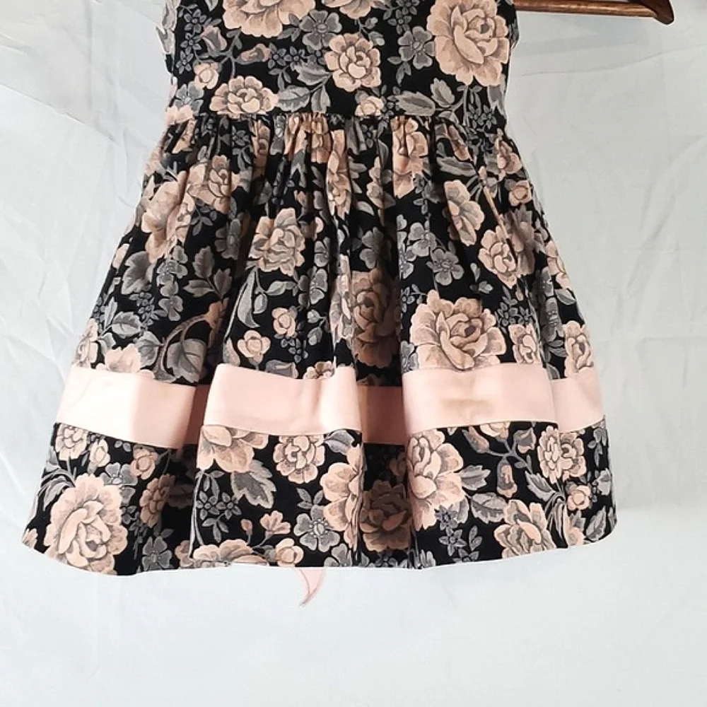 Vintage Neiman Marcus Helena Pink Floral‎ Dress